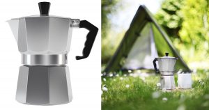 Night Classic Compression 6 Cup Espresso Maker for Camping