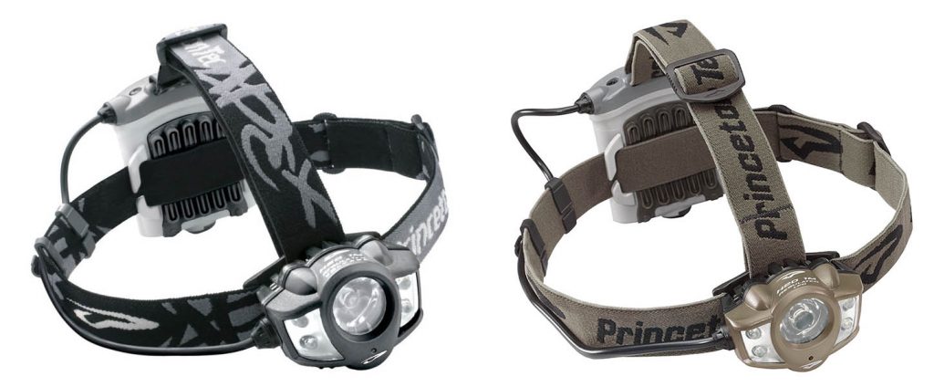 Princeton Tec Apex LED Headlamp in gray and olive