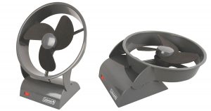 The Coleman free standing tent fan is perfect for summer trips.