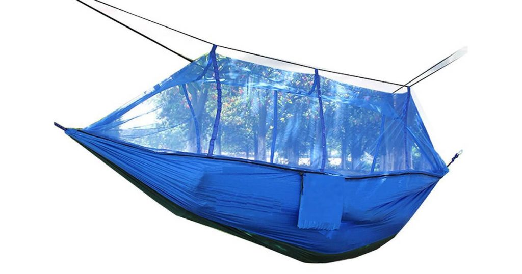 creative case two person camping hammock with mosquito net