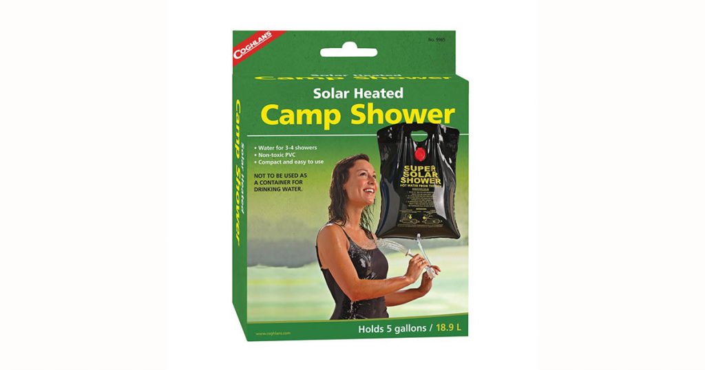 Cheap and compact solar camping and backpacking solar shower
