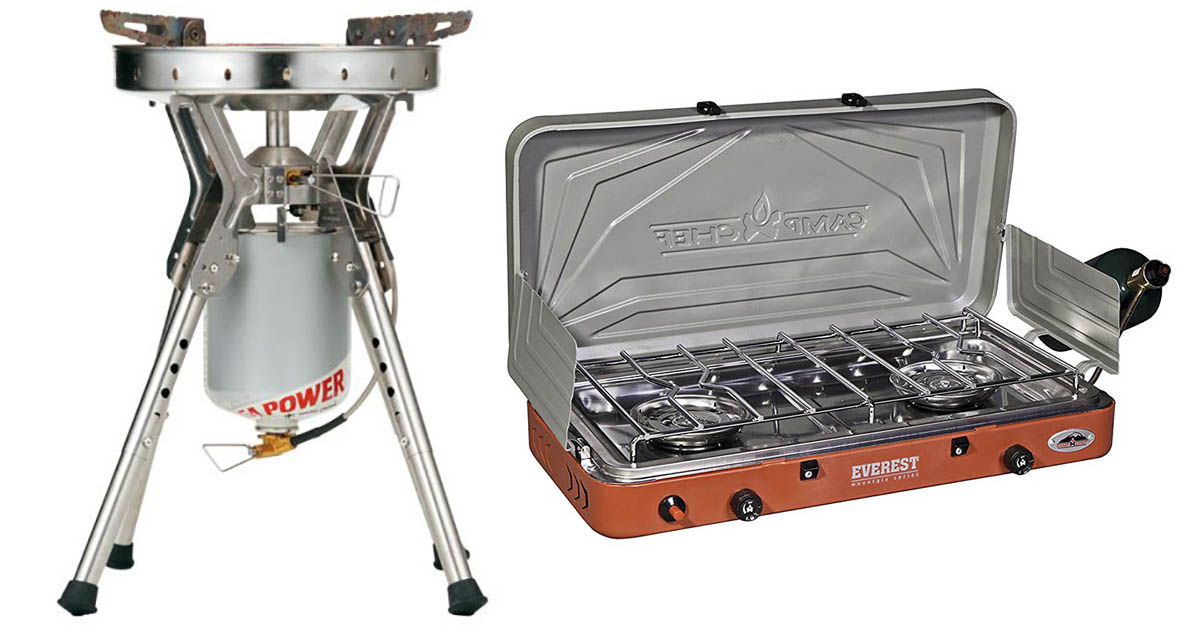 Great camp stoves for camping in a campground or backpacking through the wilderness
