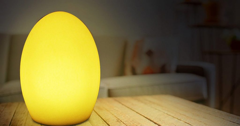 This egg shaped light is a fun waterproof LED light for the outdoors.