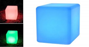 This portable LED cube light is perfect for camping.