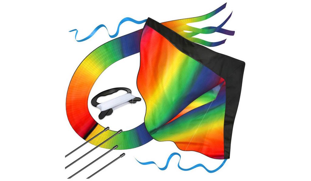 Huge rainbow kite from aGreatlife for the beach.