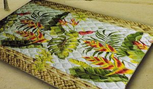 The Kauhale Living Hawaiian Waterproof Picnic Quilt Mat is ideal for the beach.