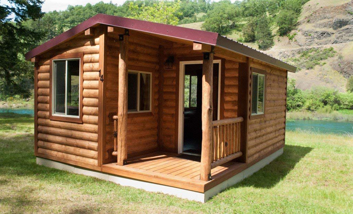 The Romtec Birdwatcher Prefabricated Log Cabin in nature.
