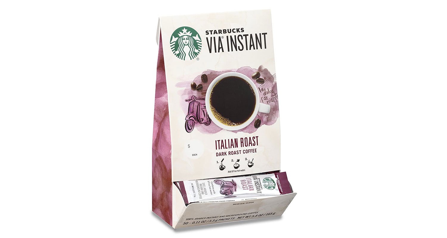 Starbucks VIA Instant Coffee Italian Dark Roast Packets