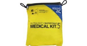 Yellow and blue Ultralight first aid kit.