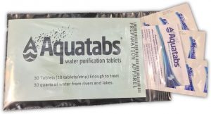 Aquatabs Water Purification Tablets 30 pack.