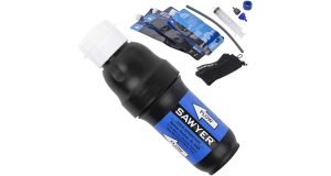 Sawyer Products Squeeze Water Filtration System with pouches and straw.